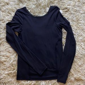 Black lululemon long sleeve high low shirt